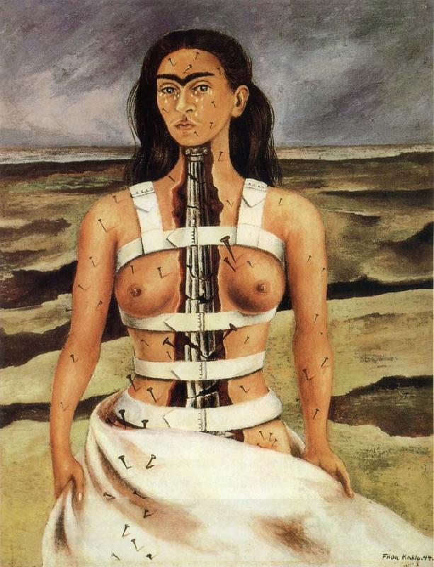 Frida Kahlo Cracked Spine oil painting picture